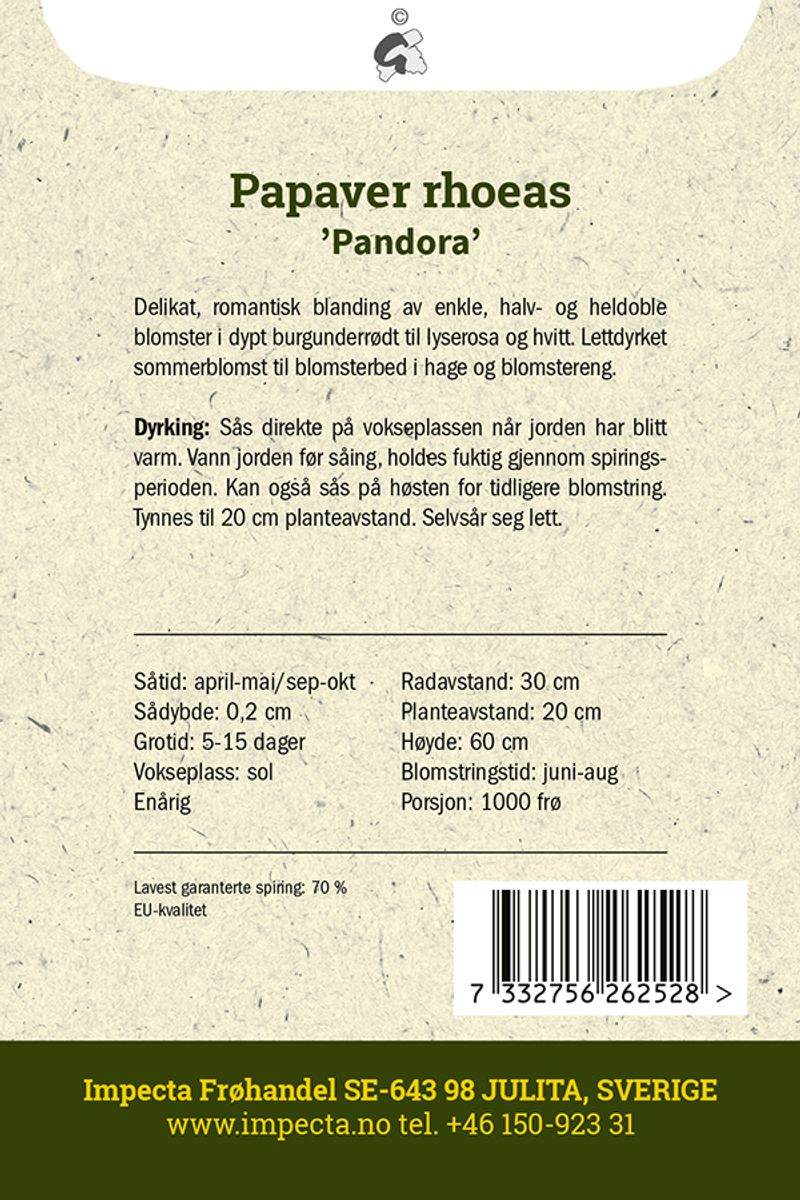 Kornvalmue Pandora
