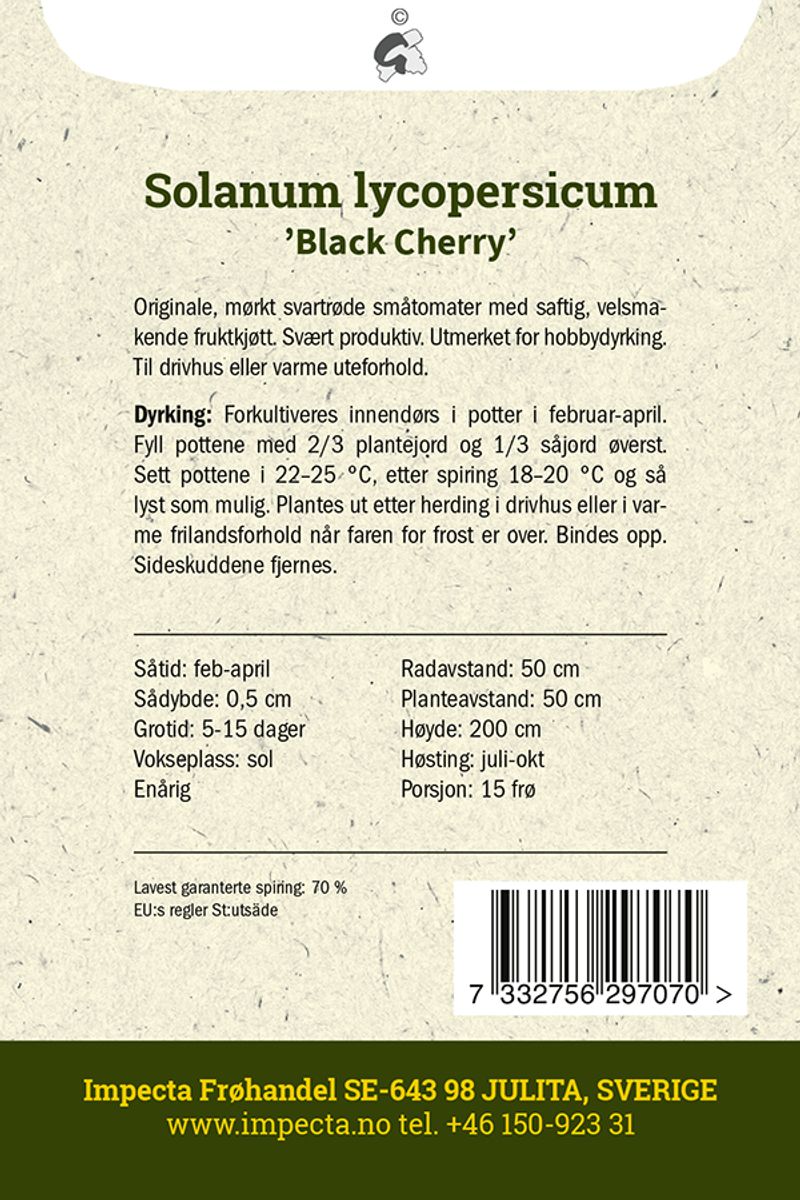 Cherrytomat Black Cherry