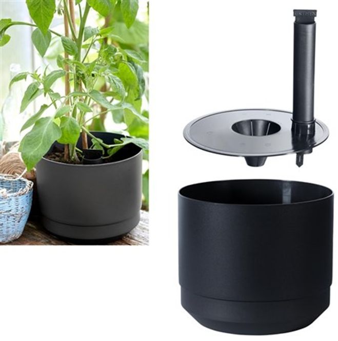 Hovedbilde PLAST POTTE 30 cm - selvvanning, sort